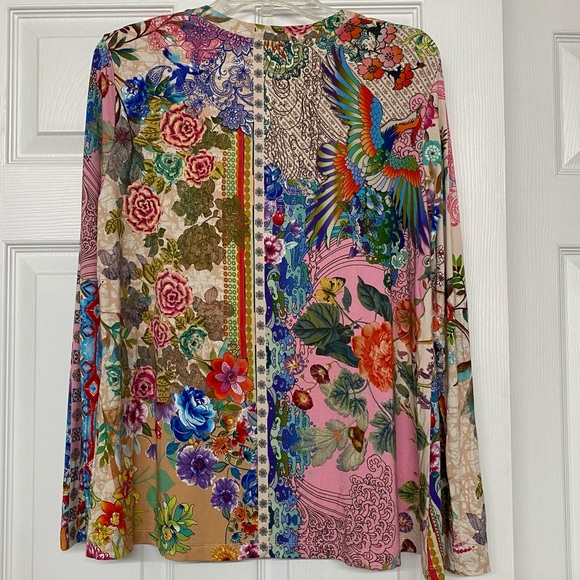 Johnny Was Light Dreamer Favorite Long Sleeve Tee Szs M & L - Picture 5 of 5